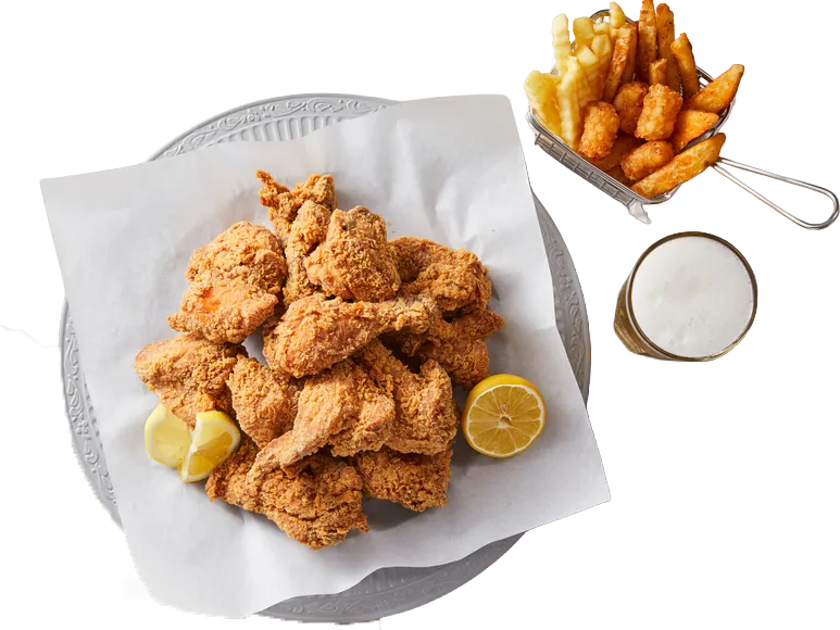 후라이드치킨 세트 이미지